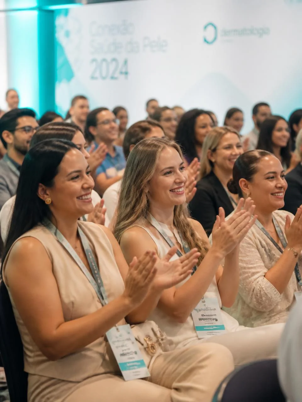 Plateia de pacientes e dermatologistas em encontro da Psoríase Brasil